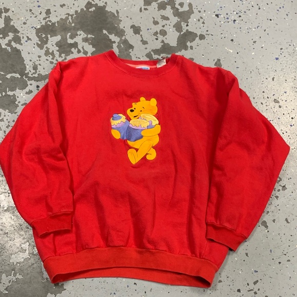 Walt Disney Sweaters - Red Winnie the Pooh Sweatshirt